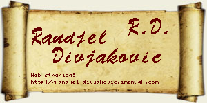 Ranđel Divjaković vizit kartica